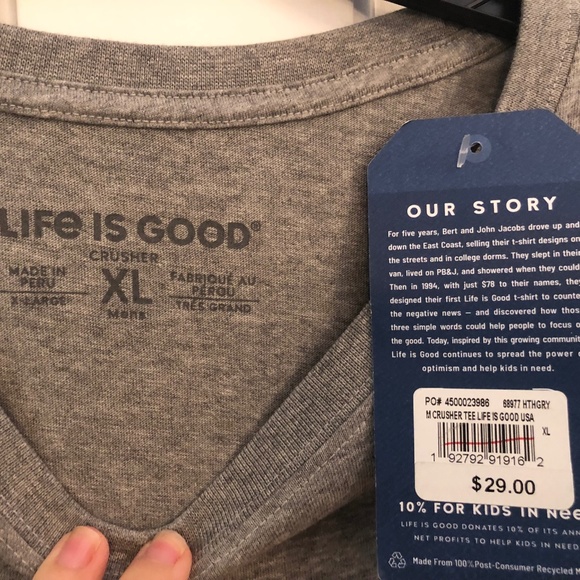 Mens XL LIFE IS GOOD tshirt NWT - Picture 2 of 4